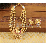 Designer temple necklace M643 - PINK - Necklace Set