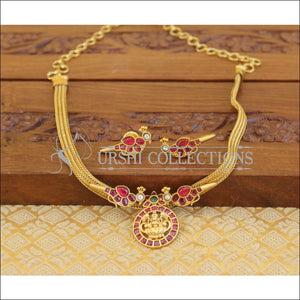 Designer Temple peacock necklace set M1050 - Necklace Set