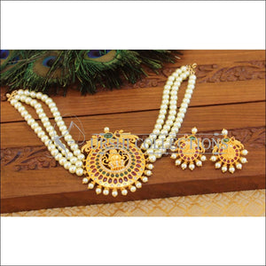 Designer Temple peacock Necklace set M759 - Necklace Set