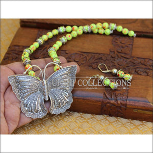 ELEGANT HANDMADE BUTTERFLY PEARL NECKLACE SET UTV416 - Necklace Set