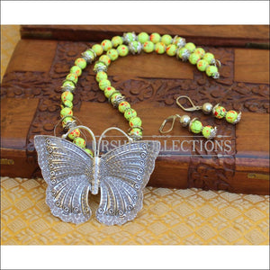 ELEGANT HANDMADE BUTTERFLY PEARL NECKLACE SET UTV416 - Necklace Set