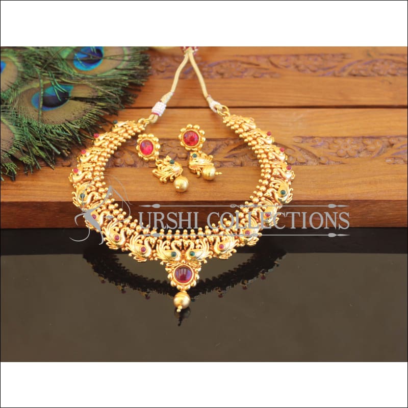 Geru Polish Peacock Necklace Set M2410 - Necklace Set