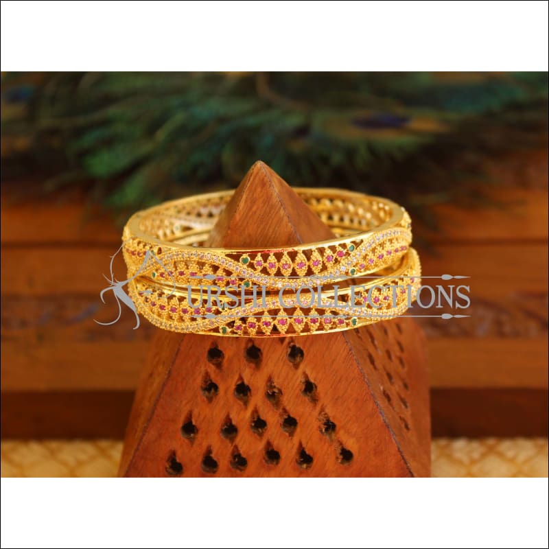 Gold Plated CZ Bangles M1708 - 2.8 - Bangles