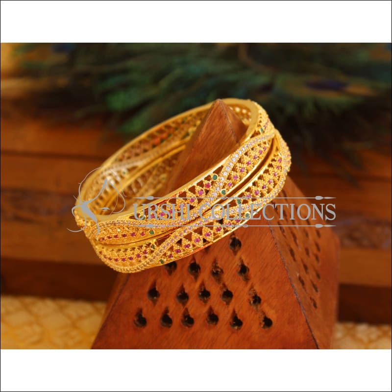 Gold Plated CZ Bangles M1708 - 2.8 - Bangles
