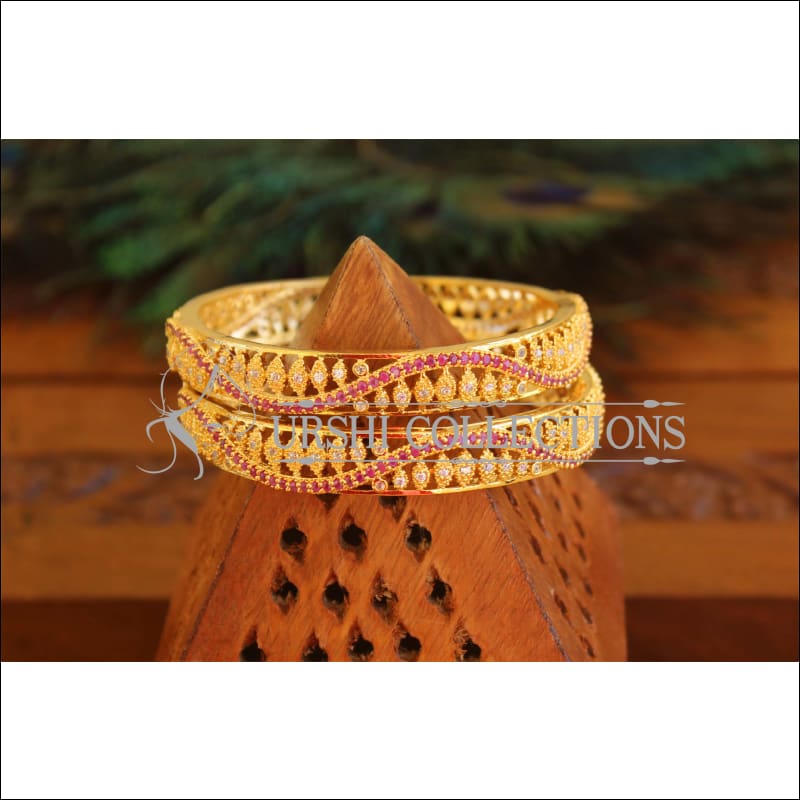 Gold Plated CZ Bangles M1709 - 2.6 - Bangles