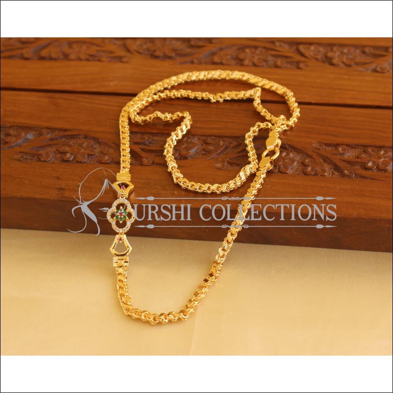 Gold Plated CZ Moppu Chain M1928 - Necklace Set