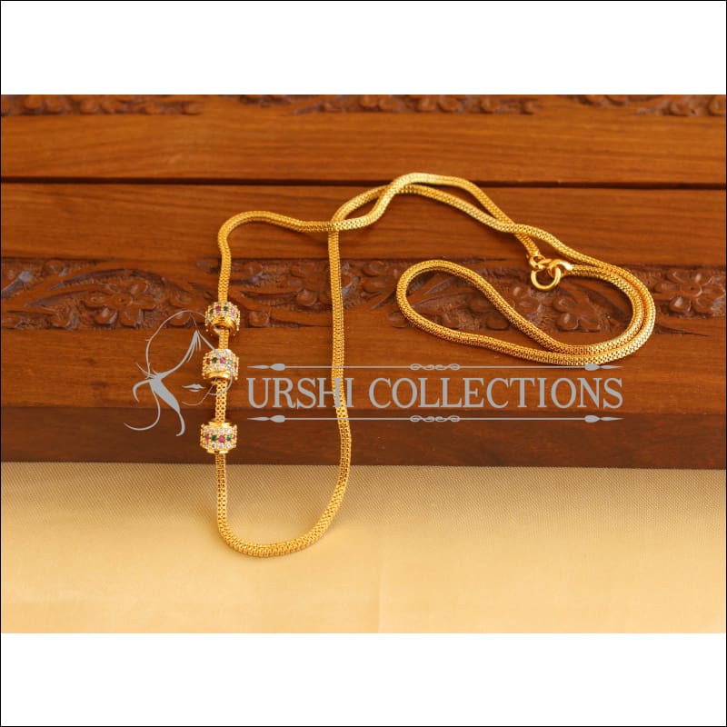 Gold Plated CZ Moppu Chain M1932 - Necklace Set