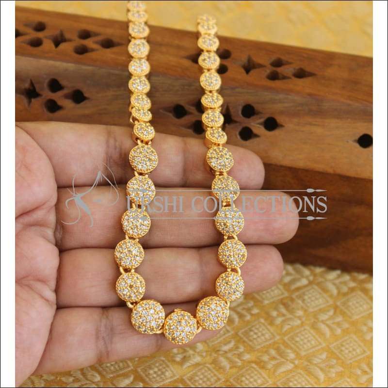 Gold plated CZ Necklace M259 - Necklace Set