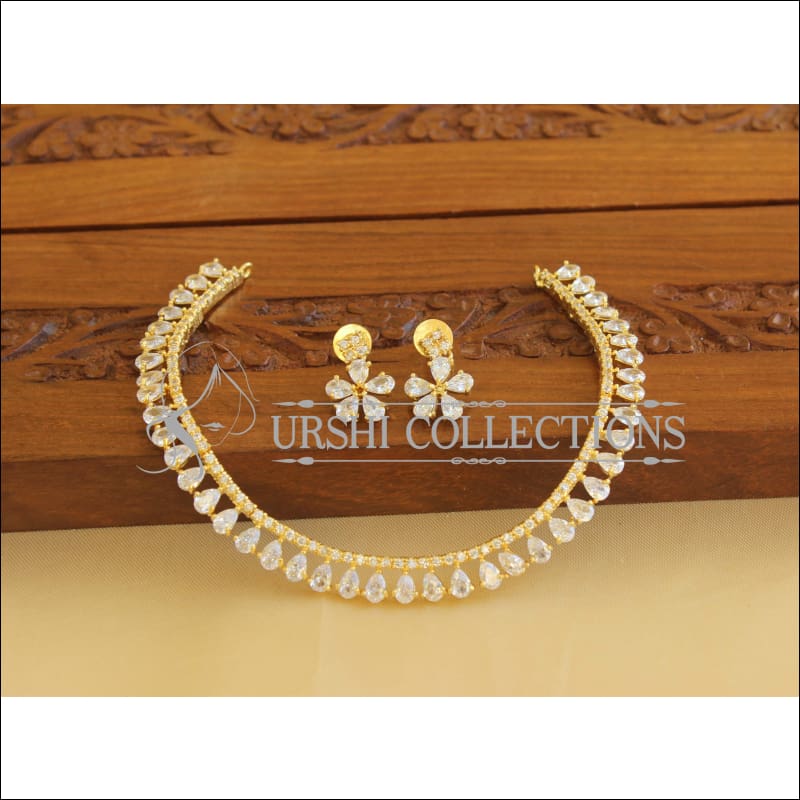 Gold Plated CZ Necklace Set M1853 - Necklace Set