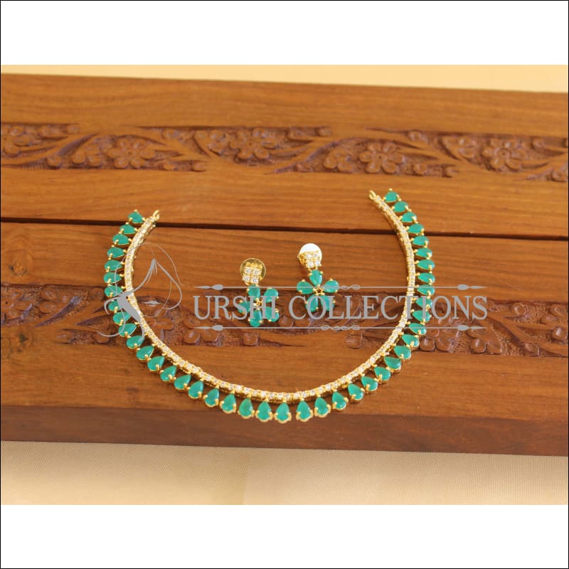 Gold Plated CZ Necklace Set M1854 - Necklace Set