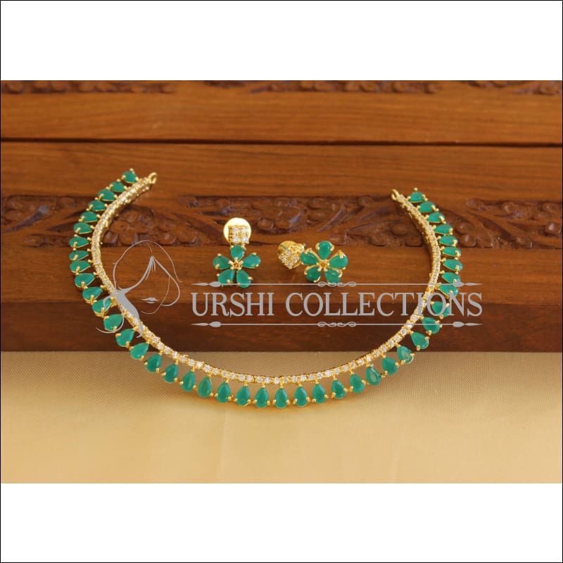 Gold Plated CZ Necklace Set M1854 - Necklace Set