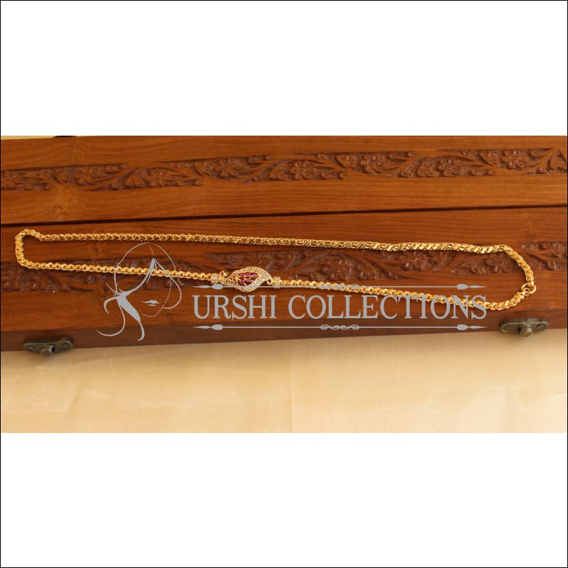 Gold Plated CZ Peacock Moppu Chain M1927 - Necklace Set