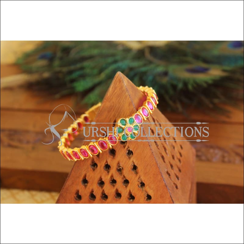 Gold Plated Kempu Kada M1686 - 2.4 - Bangles