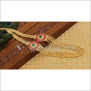 Gold plated kempu necklace M877 - Necklace Set