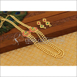 Gold plated kempu necklace M878 - Necklace Set
