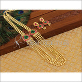 Gold plated kempu necklace M879 - Necklace Set