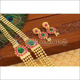 Gold plated kempu necklace M879 - Necklace Set