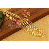 Gold plated kempu necklace M883 - Necklace Set