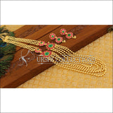 Gold plated kempu necklace M883 - Necklace Set