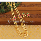 Gold plated kempu necklace M885 - Necklace Set