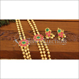 Gold plated kempu necklace M885 - Necklace Set