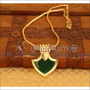Gold plated kerala style necklace M278 - GREEN - Necklace Set
