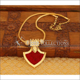 Gold plated kerala style necklace M278 - RED - Necklace Set