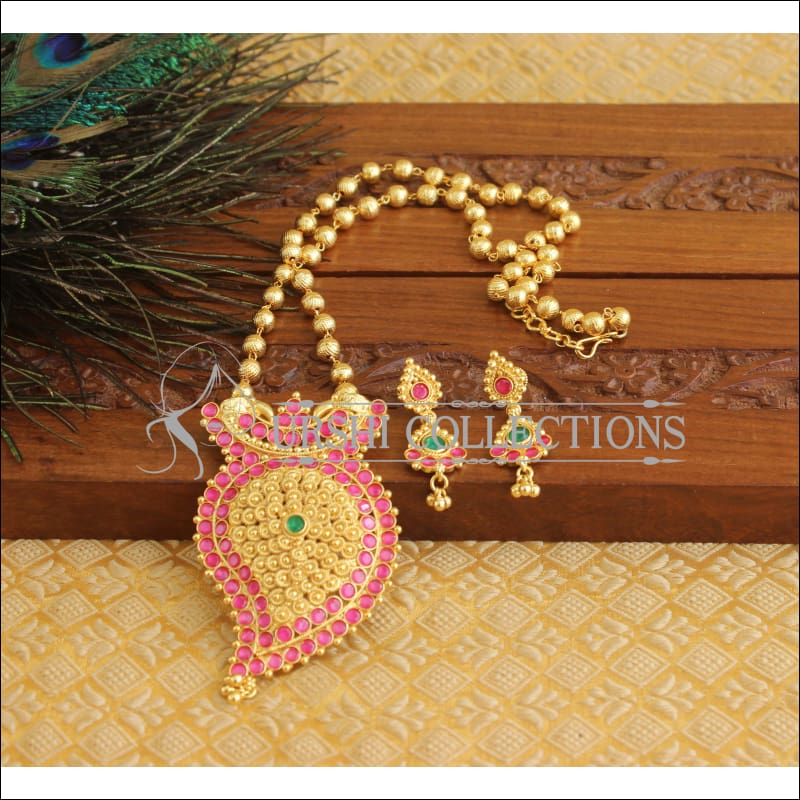 Gold Plated Mango Necklace Set M1828 - Necklace Set