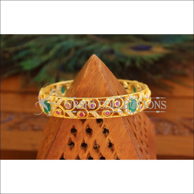 Gold Plated Multicolor Kada M1687 - 2.4 - Bangles