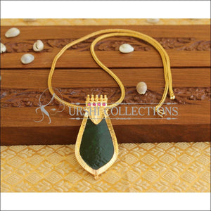 Gold plated Palakka Big pendant with chain M997 - Pendant Set