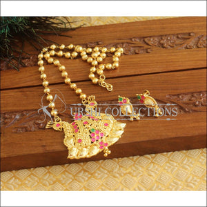 Gold Plated Peacock Necklace Set M1824 - Necklace Set