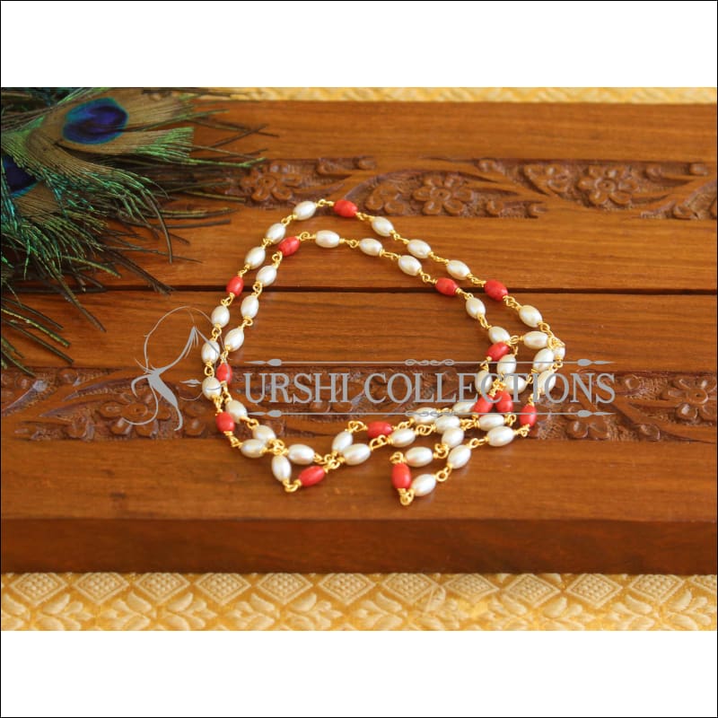 Gold plated Pearl chain M1658 - Necklace Set