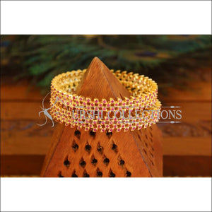 Gold Plated Red Ruby Bangle M1705 - 2.6 - Bangles