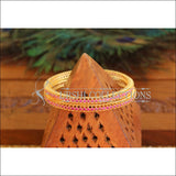 Gold Plated Red Ruby Stone Bangle M1693 - 2.6 - Bangles