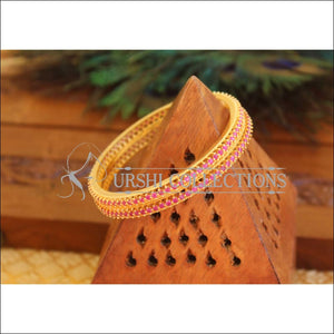 Gold Plated Red Ruby Stone Bangle M1693 - 2.6 - Bangles