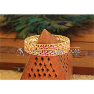 Gold Plated Red Ruby Stone Bangle M1700 - Bangles