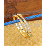 Gold Plated Stone Bangles M1678 - 2.4 - Bangles