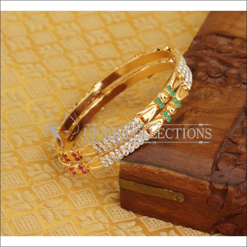 Gold Plated Stone Bangles M1678 - 2.4 - Bangles