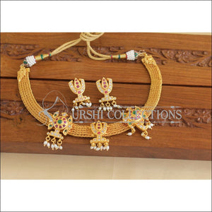 Gold Plated Temple CZ Necklace Set M1893 - Necklace Set