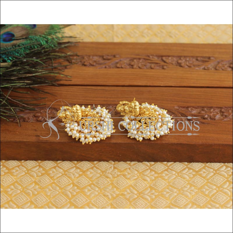 Gold Plated Temple Earrings M1831 - Earrings