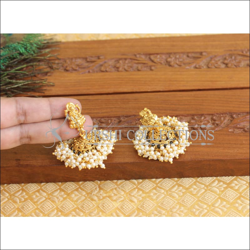 Gold Plated Temple Earrings M1832 - Earrings
