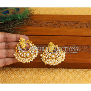 Gold Plated Temple Earrings M1851 - Earrings
