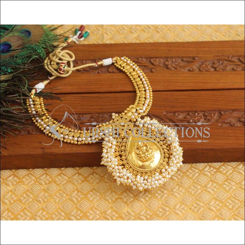 Gold Plated Temple Necklace M1850 - Necklace Set