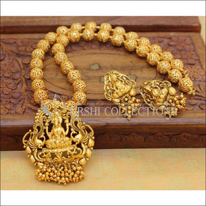 Gold Plated Temple Necklace Set M1674 - Necklace Set