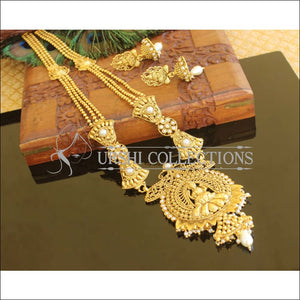 Gold plated temple necklace set M731 - Necklace Set