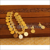 Gold Plated Temple Peacock Coin Necklace M2009 - Necklace Set