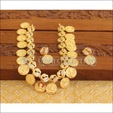 Gold Plated Temple Peacock Coin Necklace M2010 - Necklace Set