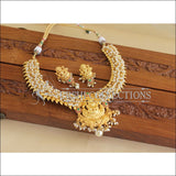 Gold Plated Temple Pearl Necklace Set M1892 - Necklace Set