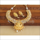 Gold Plated Temple Pearl Necklace Set M1892 - Necklace Set