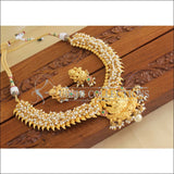 Gold Plated Temple Pearl Necklace Set M1892 - Necklace Set